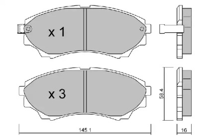 Комплект тормозных колодок AISIN BPFO-1909